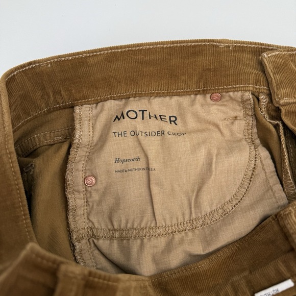 Mother Denim Outsider Crop Hopscotch Okra Pants 29 Corduroy Cord - Picture 4 of 7